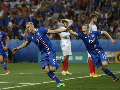 Radosť hráčov Islandu 