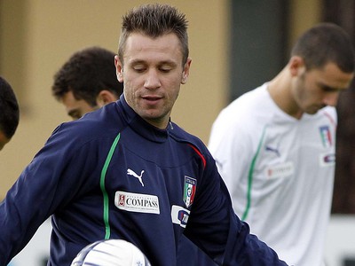 Antonio Cassano počas tréningu