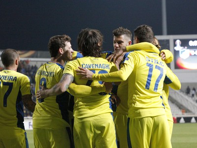 Gólová radosť hráčov APOEL-u