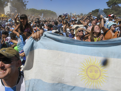 Fanúšikovia Argentíny v uliciach Buenos Aires