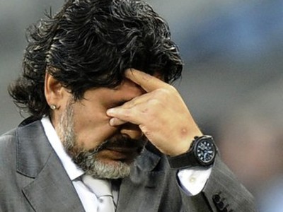 Smutný Maradona po zápase