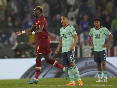 Momentka zo zápasu AS Rím - Leicester City