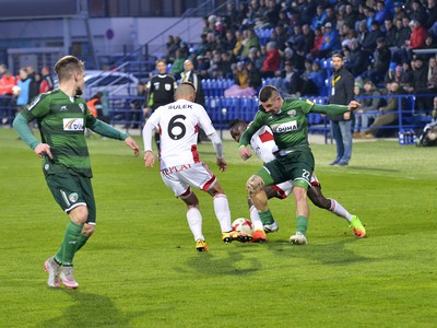Momentka zo zápasu AS Trenčín s 1. FC Tatran Prešov