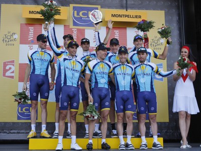 Astana, TdF, víťazi, Montpellier, 9. júla 2009