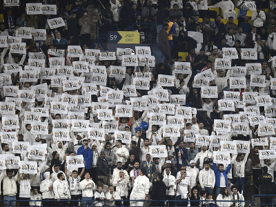 Fanúšikovia Realu Madrid v hľadisku