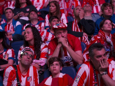 Sklamaní fanúšikovia Atlética Madrid