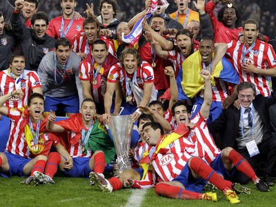 Hráči Atlética Madrid sa tešia z víťazstva v Európskej Lige