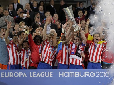Hráči Atlética Madrid sa tešia z víťazstva v Európskej Lige