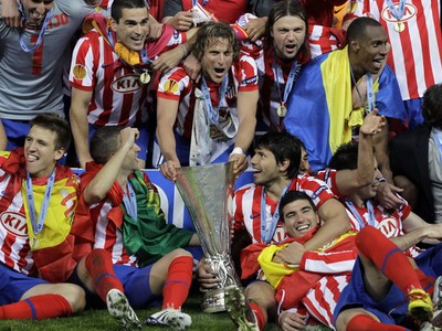 Hráči Atlética Madrid sa tešia z víťazstva v Európskej Lige