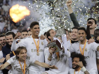 Oslavy hráčov Realu po zisku Španielskeho superpohára