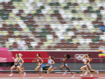 Slovenská reprezentantka v behu na 800m Gabriela Gajanová počas rozbehu na XXXII. letných olympijských hrách v Tokiu