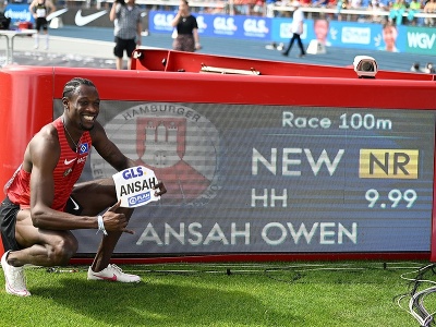 Šprintér Owen Ansah zabehol