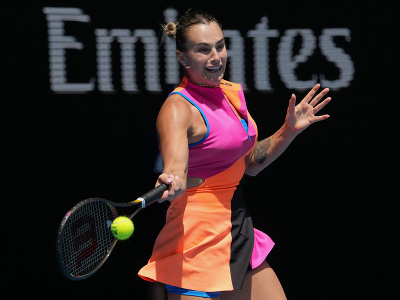 Aryna Sabalenková počas 2. kola dvojhry na grandslamovom turnaji Australian Open