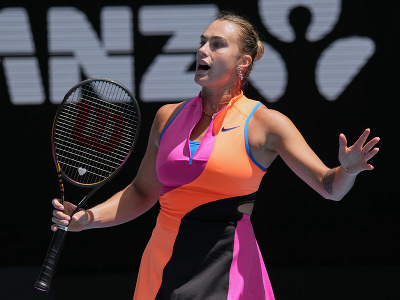 Aryna Sabalenková počas 2. kola dvojhry na grandslamovom turnaji Australian Open