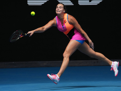 Aryna Sabalenková počas 2. kola dvojhry na grandslamovom turnaji Australian Open