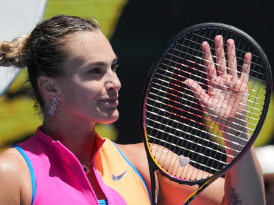 Aryna Sabalenková počas 2. kola dvojhry na grandslamovom turnaji Australian Open