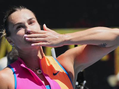 Aryna Sabalenková počas 2. kola dvojhry na grandslamovom turnaji Australian Open