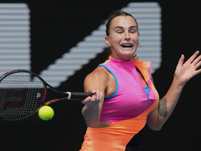 Aryna Sabalenková počas 2. kola dvojhry na grandslamovom turnaji Australian Open