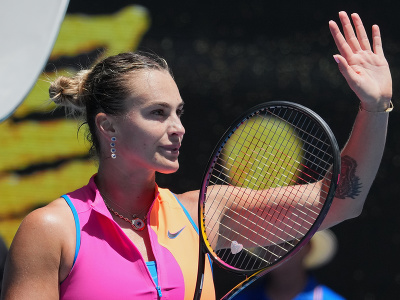 Aryna Sabalenková počas 2. kola dvojhry na grandslamovom turnaji Australian Open