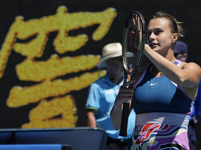 Arina Sobolenková počas zápasu 1. kola Australian Open