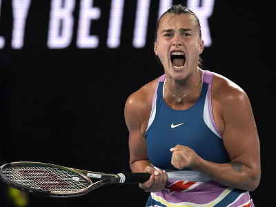 Aryna Sabalenková sa raduje vo finále Australian Open