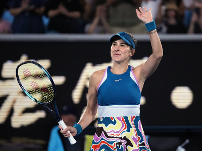 Švajčiarska tenistka Belinda Benčičová počas 1. kola na Australian Open