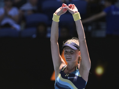 Ukrajinská tenistka Dajana Jastremská oslavuje postup do semifinále Australian Open