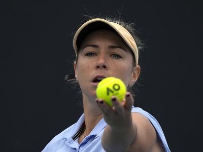 Na snímke slovenská tenistka Kristína Kučová sa prebojovala do 2. kola dvojhry na grandslamovom turnaji Australian Open v Melbourne