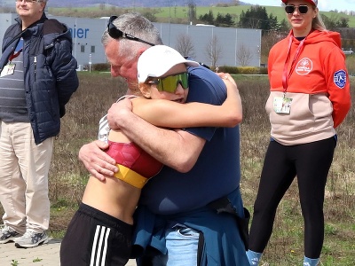 Víťazka v kategórii žien na 20 kilometrov Ema Hačundová z Dukla Banská Bystrica počas 7. ročníka Banskobystrického chodeckého mítingu