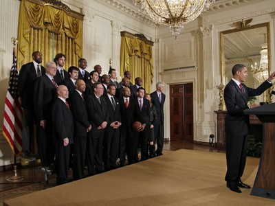 Barack Obama a LA Lakers