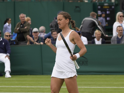 Barbora Strýcová počas rozlúčkového Wimbledonu