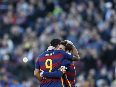 Luis Suárez a Lionel Messi