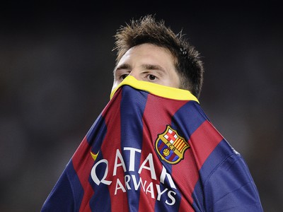 Messi počas súboja s