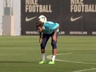 Neymar sa na tréningu