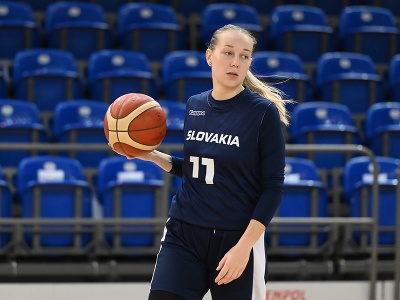 Na snímke hráčka slovenskej basketbalovej reprezentácie Nikola Dudášová