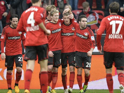 Gólové oslavy futbalistov Leverkusenu