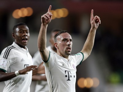 Franck Ribéry oslavuje gól