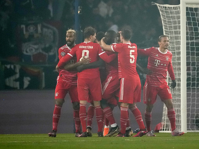 Gólová radosť hráčov Bayernu Mníchov