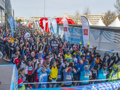 Štart 17. ročníka ČSOB Bratislava marathon 3. apríla 2022 v Bratislave.