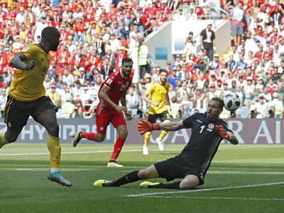 Romelu Lukaku dáva gól