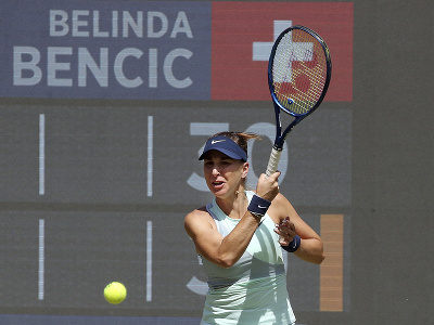 Belinda Benčičová počas štvrťfinále v Berlíne