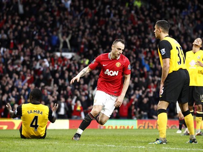 Dimitar Berbatov sa teší z gólu