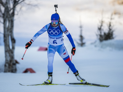 Slovenská biatlonistka Paulína Fialková počas vytrvalostných pretekov žien na 15 km v biatlone na zimných olympijských hrách ZOH 2022 v Pekingu