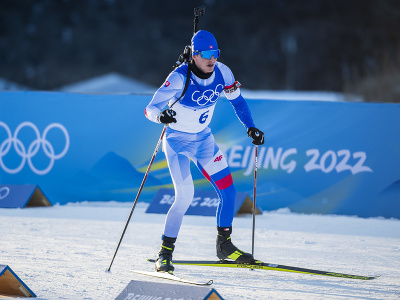 Na snímke slovenský biatlonista Michal Šima počas vytrvalostných pretekov mužov na 20 km na zimných olympijských hrách ZOH 2022 v Pekingu
