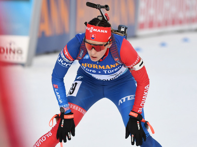 Na snímke slovenská biatlonistka Mária Remeňová v cieli počas vytrvalostných pretekov žien na 15 km na podujatí 5. kola Svetového pohára v biatlone 12. januára 2023 v nemeckom Ruhpoldingu