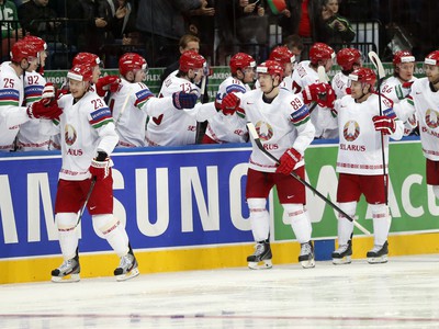 Gólové oslavy hokejistov Bieloruska