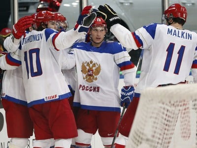 Radosť ruských hokejistov