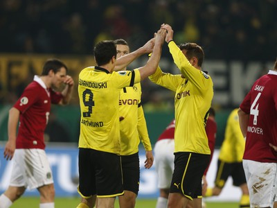 Hráči Dortmundu sa tešia