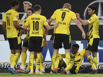 Gólová radosť hráčov Borussie Dortmund