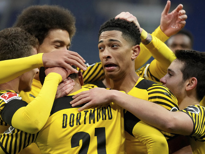 Gólová radosť hráčov Dortmundu